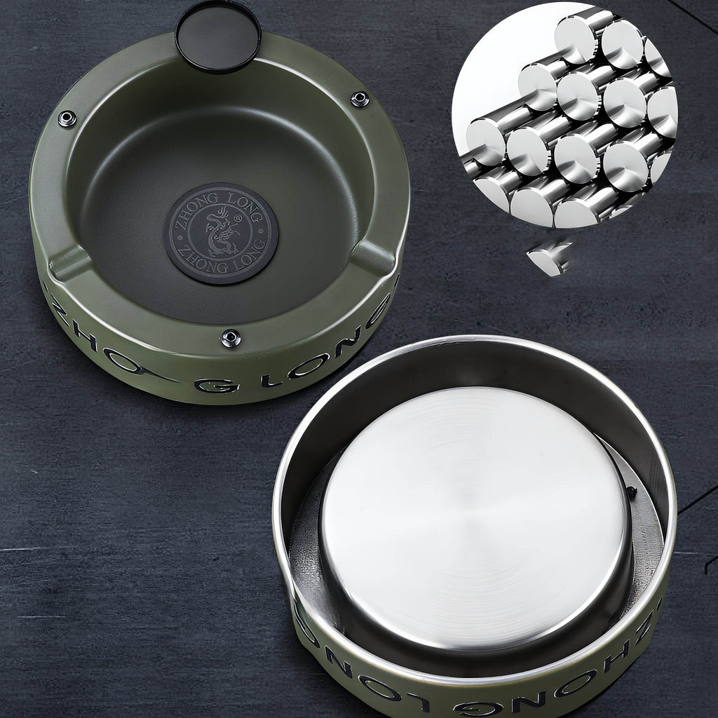 Mini Grenade Lighter With Round Ashtray