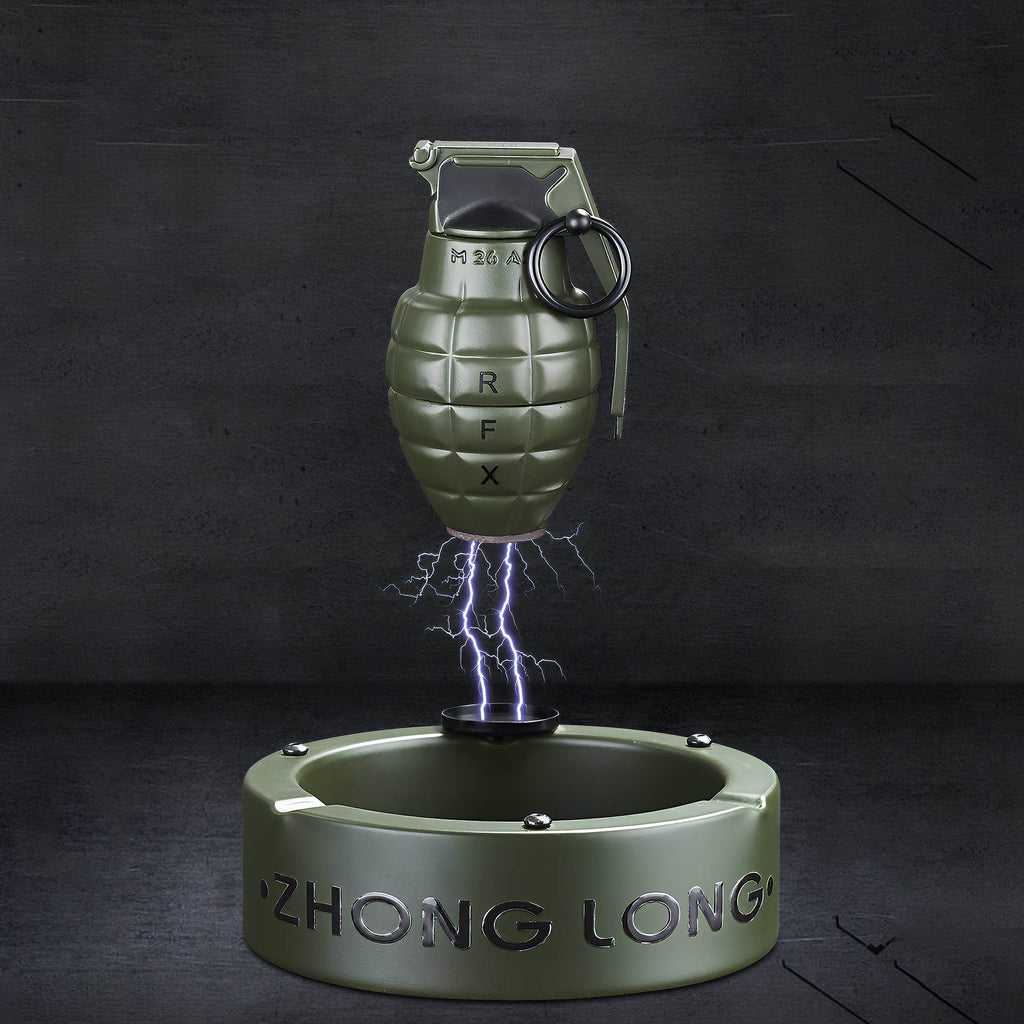 Mini Grenade Lighter With Round Ashtray