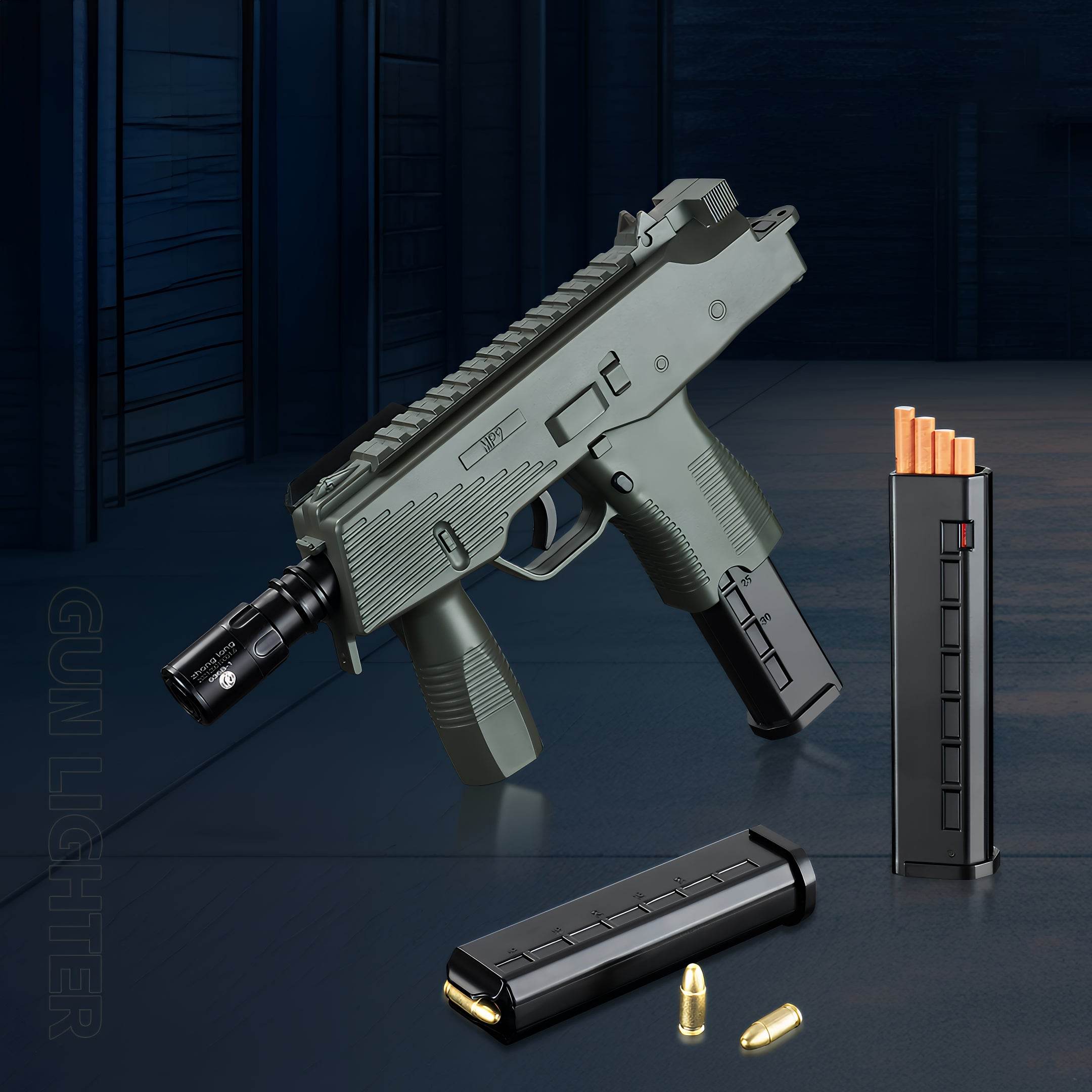 MP9 Submachine Gun Lighter (With Replaceable Multi-Function Magazine)