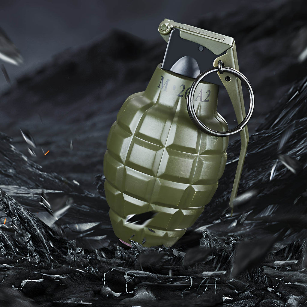 Grenade Lighter With Round Ashtray