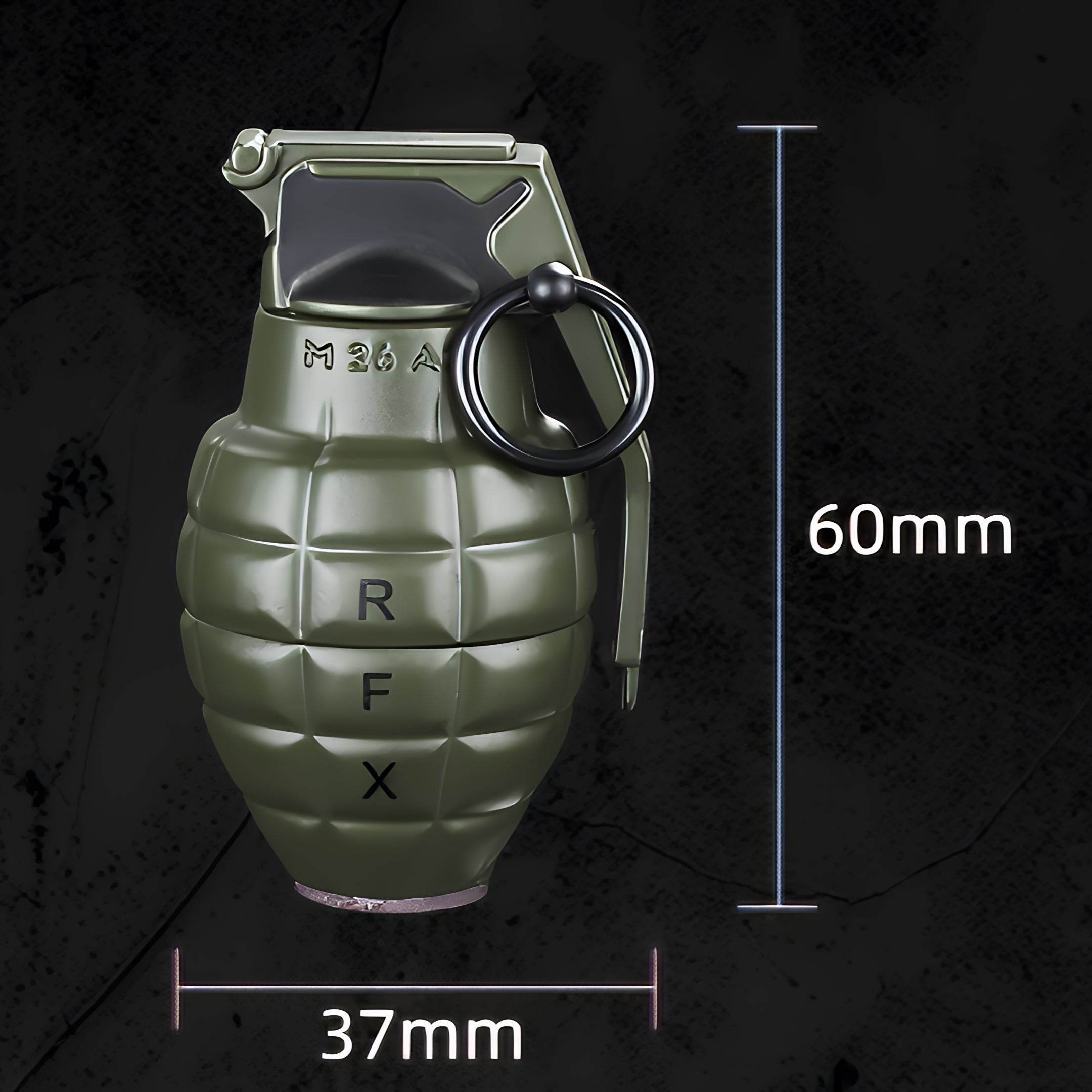 Mini Grenade Lighter With Round Ashtray