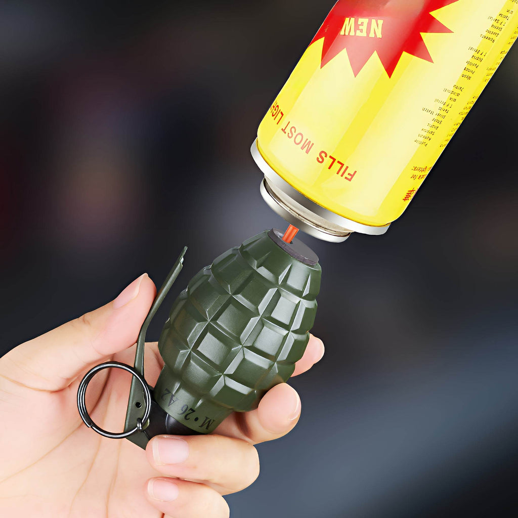 Grenade Lighter With Round Ashtray