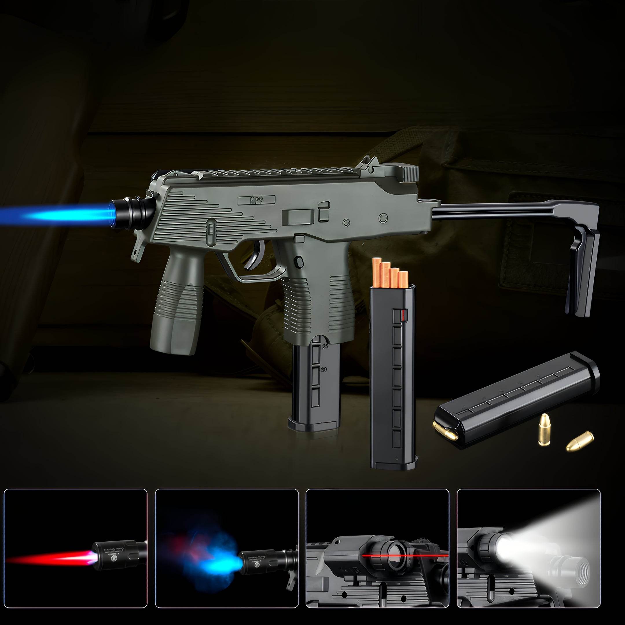 MP9 Submachine Gun Lighter (With Replaceable Multi-Function Magazine)